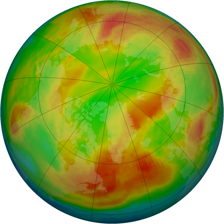 Arctic ozone map for 17 February 1994